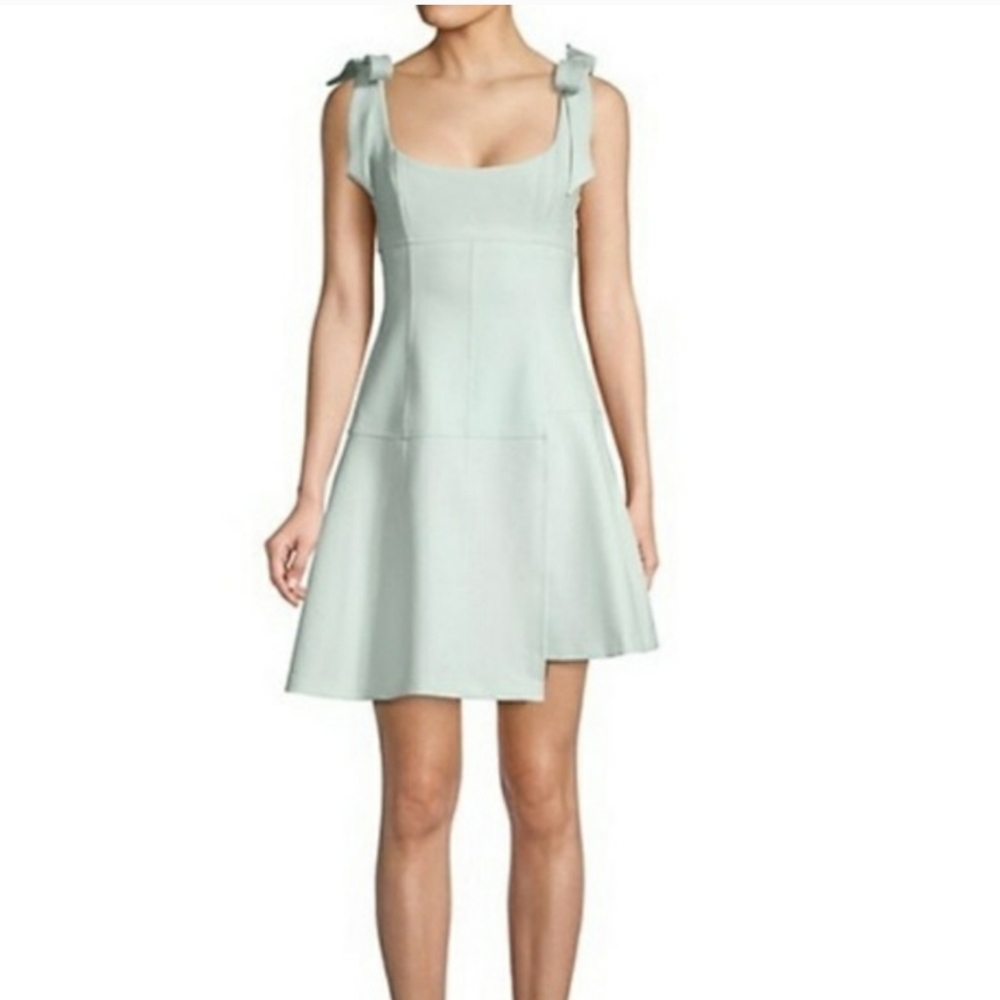 Nwt, Cinq a sept mint green bow detail fit and flare dress.